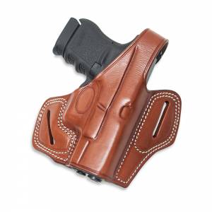 Cebeci Brown Leather RH OWB Open Top Belt Holster for S&W PERFORMANCE CENTER 60